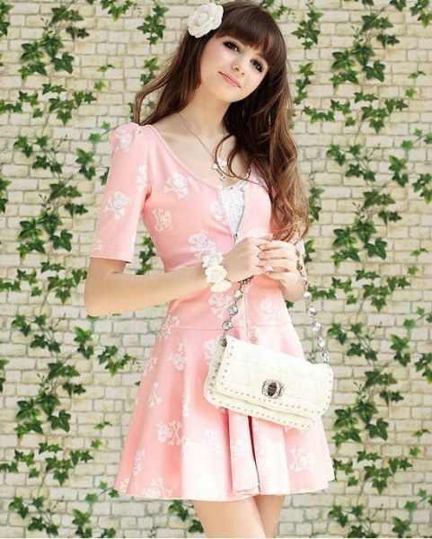 Vestido Caveirinhas Pink Fofo