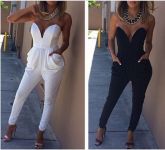 Fashion Rompers Womens Jumpsuit Sexy Macacão Outono Inver