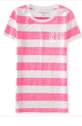 NYC Metallic Reverse-Stripe Graphic T