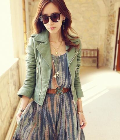 Jaqueta Couro Pu Verde LANÇAMENTO