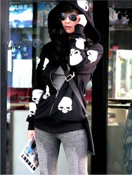 Casaco Punk Rock Caveira Branco/Preto