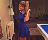 Summer Party Dresses Fashion Bandage Blue Club Sexy