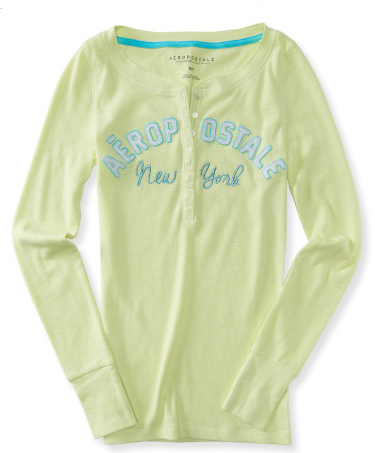 Long Sleeve Aero Ribbed Henley