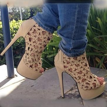 Stileto Sexy Bege Sumer boot