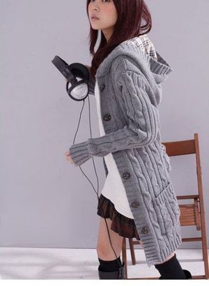 Sweater Malha Cinza Abercrombie