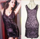 Vestido Gliter Paêtes Brilho Glamour