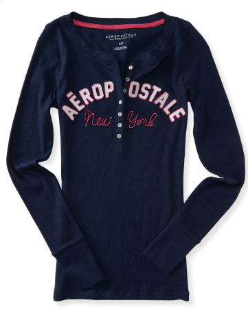 Long Sleeve Aero Ribbed Henley