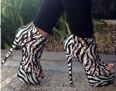 Stiletto Heels Zebra Lançamento