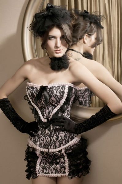 Corsets Overbust Empregada Sexy