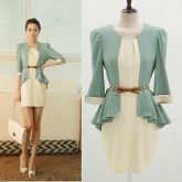 VESTIDO 2X1 COM BLAZER E CINTO