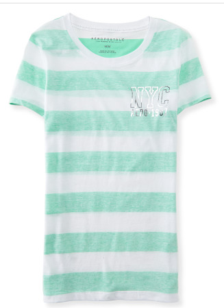 NYC Metallic Reverse-Stripe Graphic T