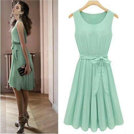Vestido Verde Agua Fofo