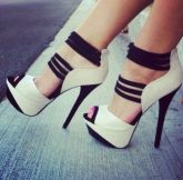 Sexy Lace Ankle Zipper Stiletto