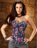 corset flores overbust Lançamento