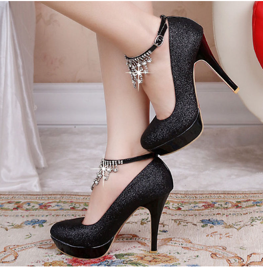 Sapato de Slato Alto Diamond Primavera / Verão