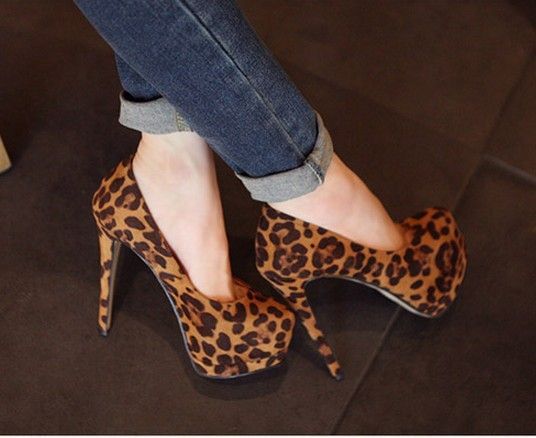 Sexy Leopard plataforma pumps